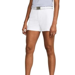 UNDER ARMOUR White UA Drive 4" Golf Outdoor Stretch Woven Twill Shorts‎ Size 10